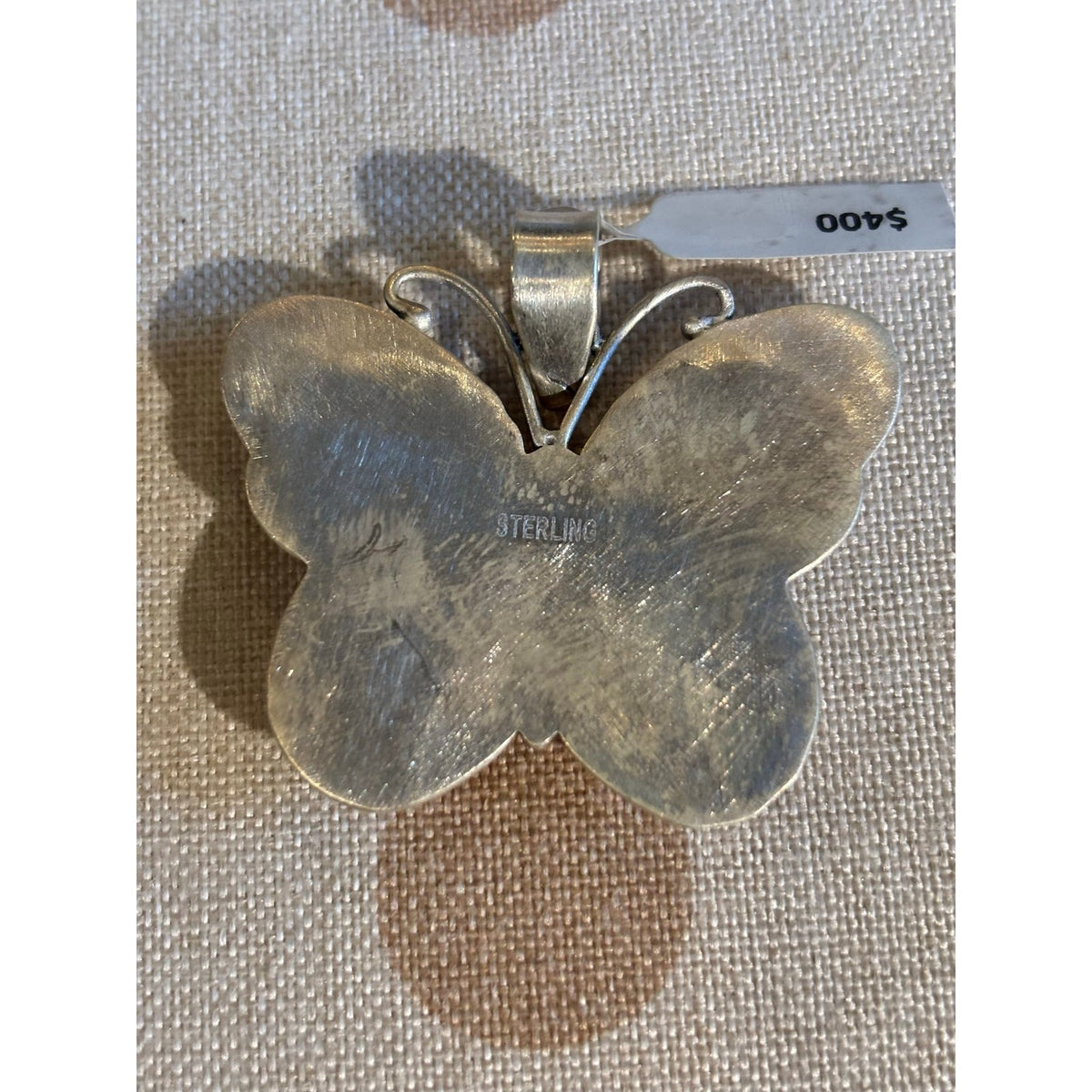 Pink Conch Butterfly Statement Pendant – Sterling Silver Southwestern