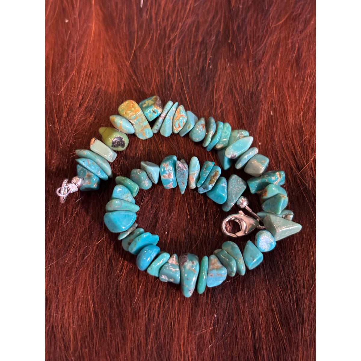 Kingman Turquoise Nugget Bracelet – Size 7, Western Style