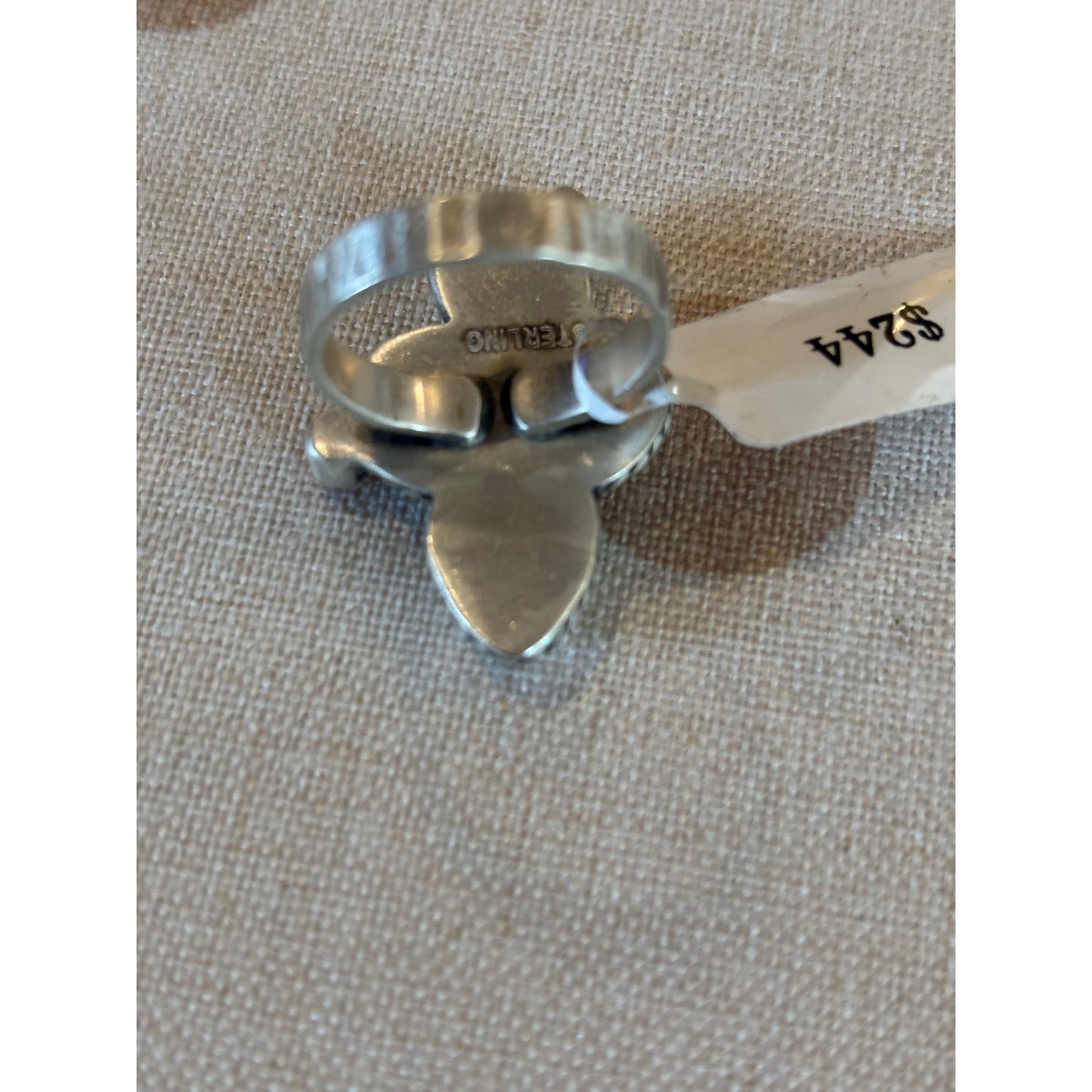 Paloma Turquoise Cactus Ring in Sterling Silver Adjustable
