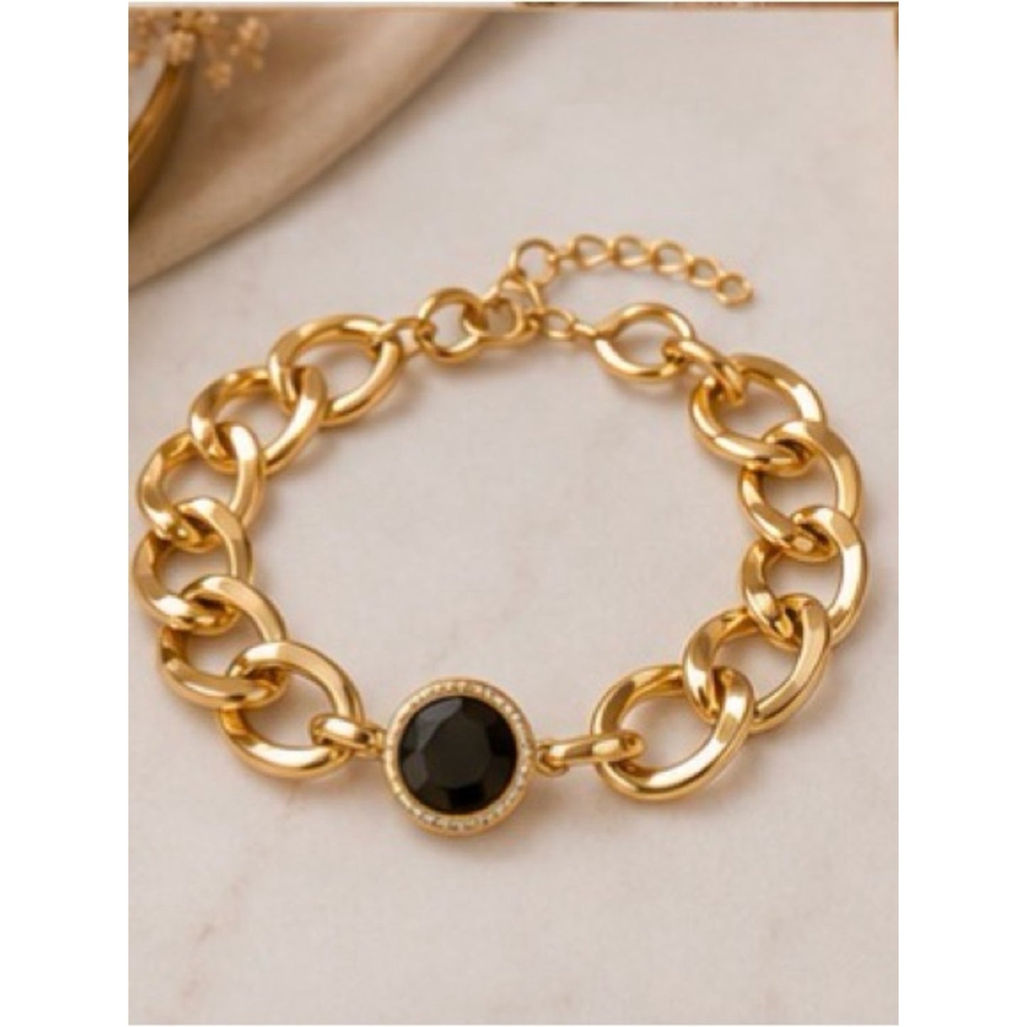 18k Gold Plated Heart Charm Bracelets Water Resistant Tarnish Free