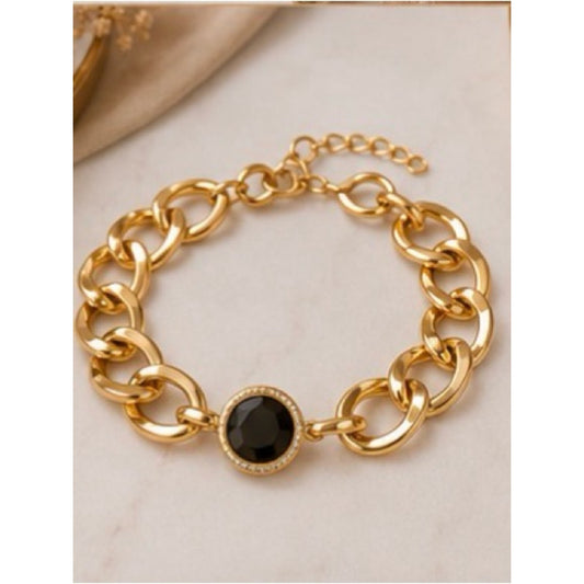18k Gold Plated Heart Charm Bracelets Water Resistant Tarnish Free