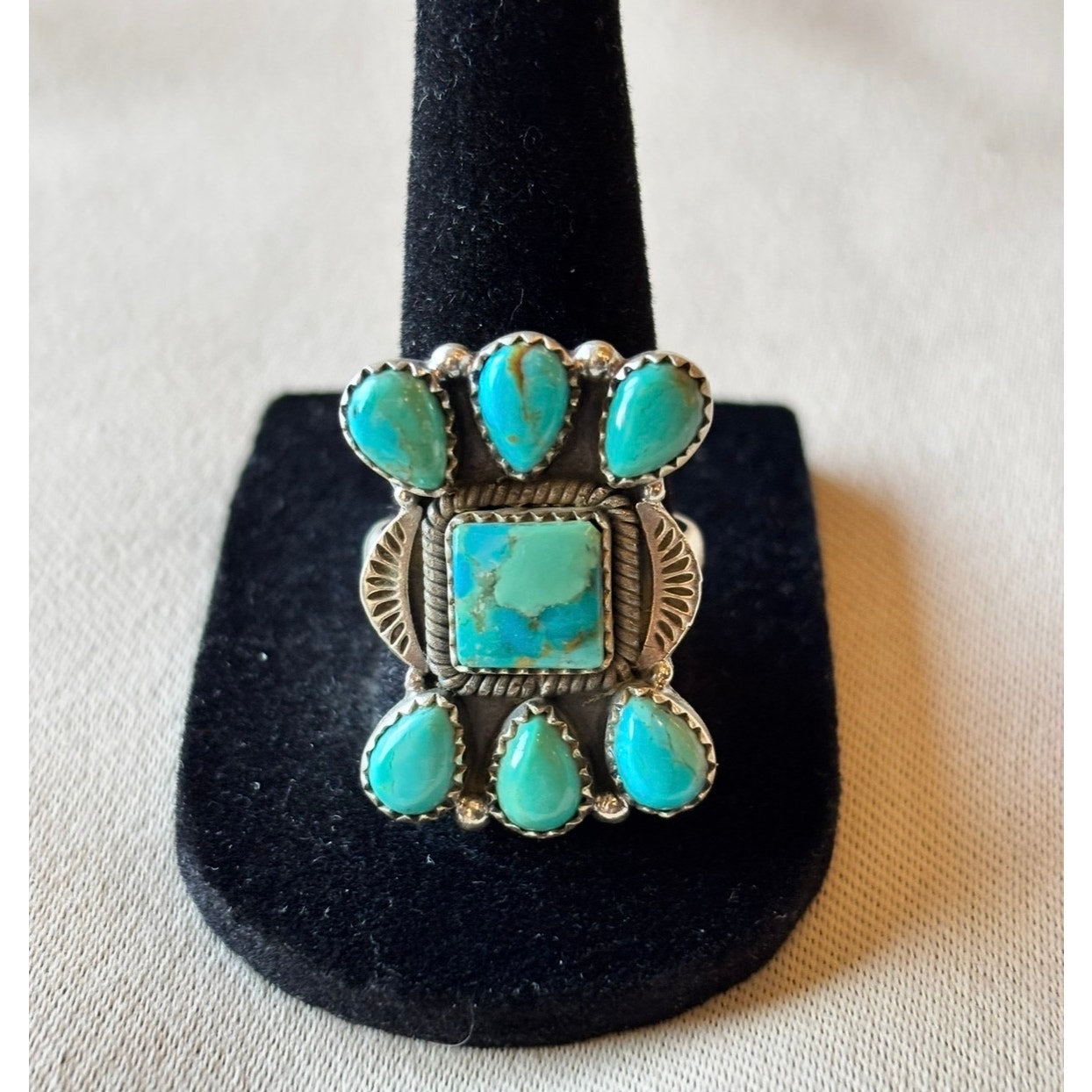 Mojave Turquoise Sterling Silver Native-Inspired Ring