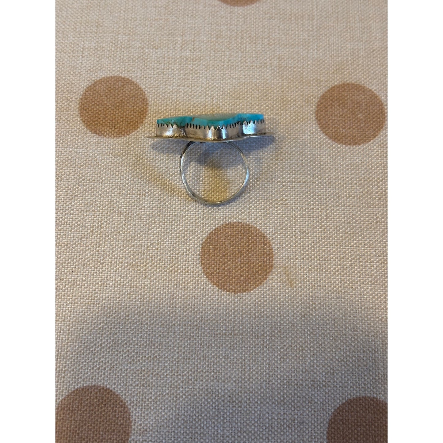 Number 8 Turquoise Steer Head Sterling Silver Ring | Ranch Cattle Western Ring