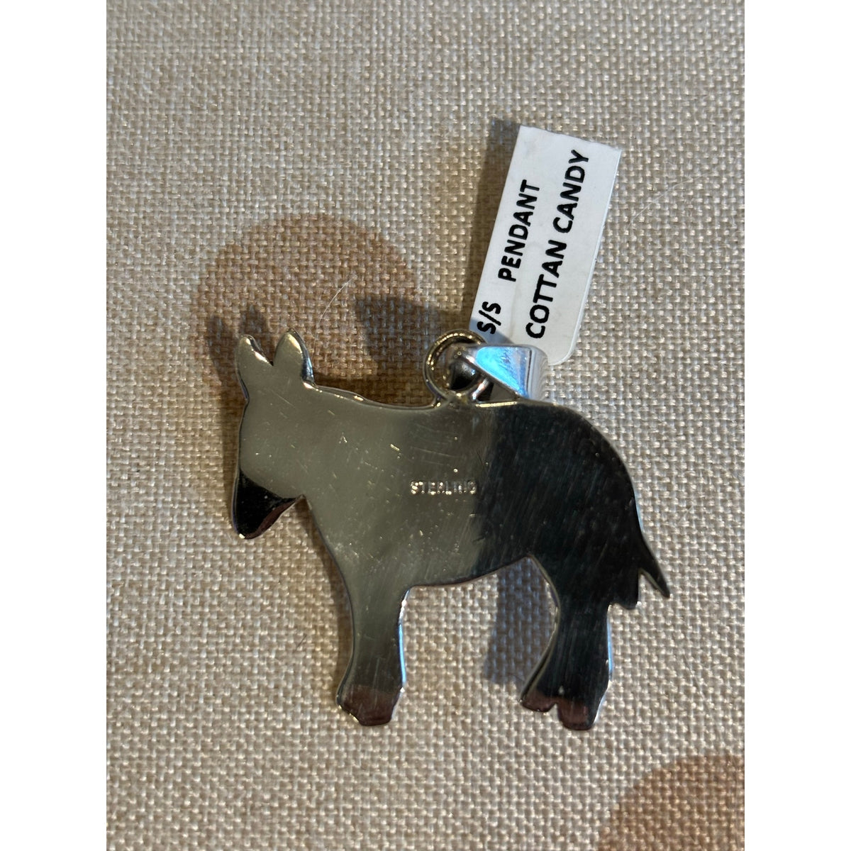 Cotton Candy Turquoise Southwestern Donkey Pendant – Sterling Silver