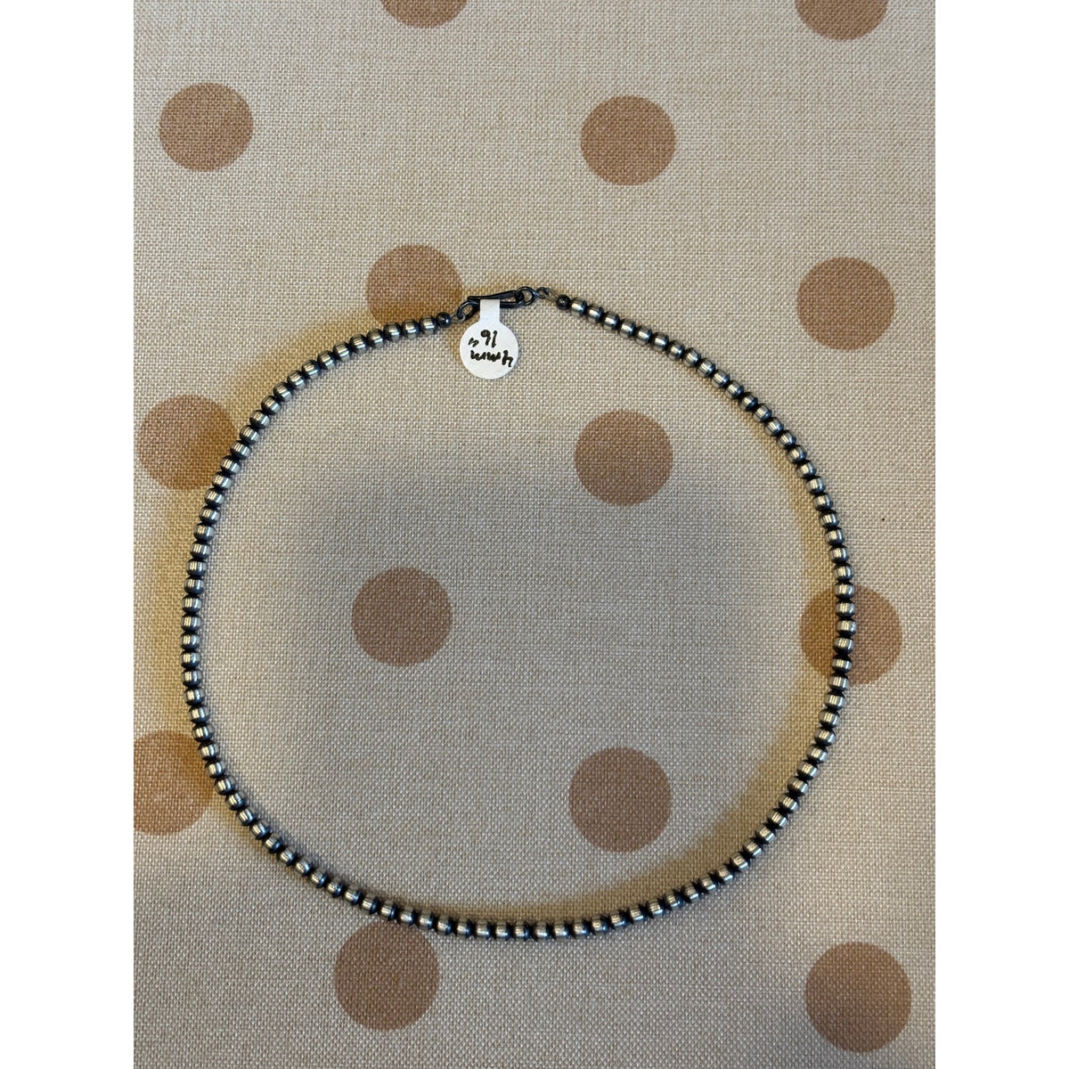 16” Sterling Silver 4mm Pearl Bead Necklace