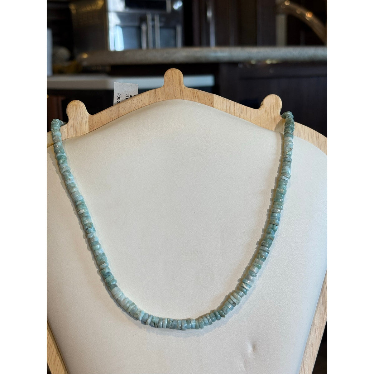 Larimar Heishi Necklace 16-Inch – Western Style