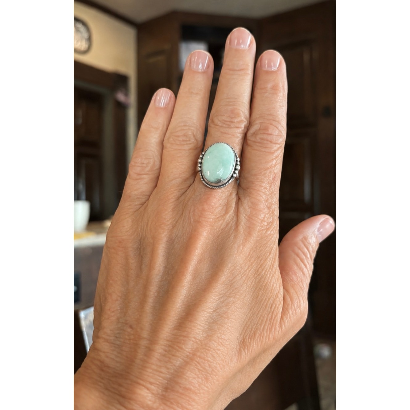 Palomino Turquoise Sterling Silver Statement Ring | Southwestern Style
