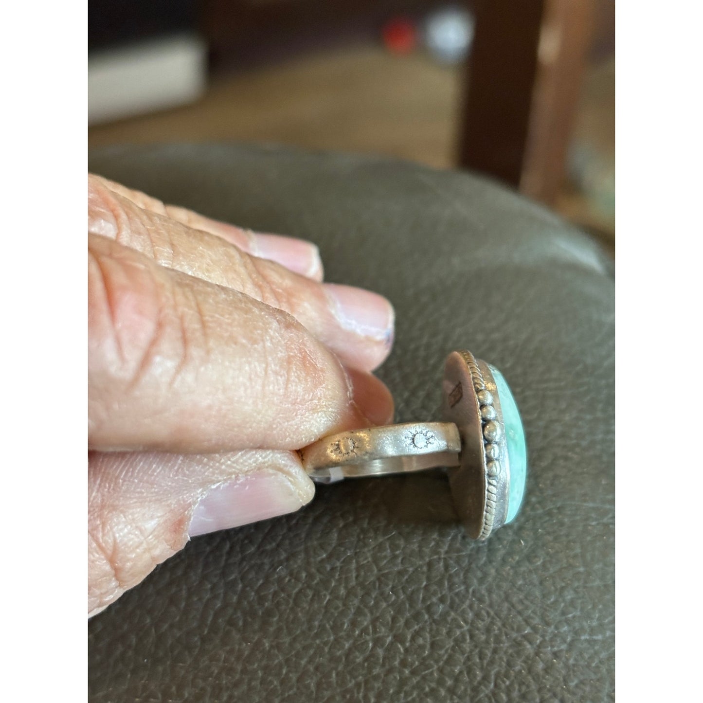 Palomino Turquoise Sterling Silver Statement Ring | Southwestern Style