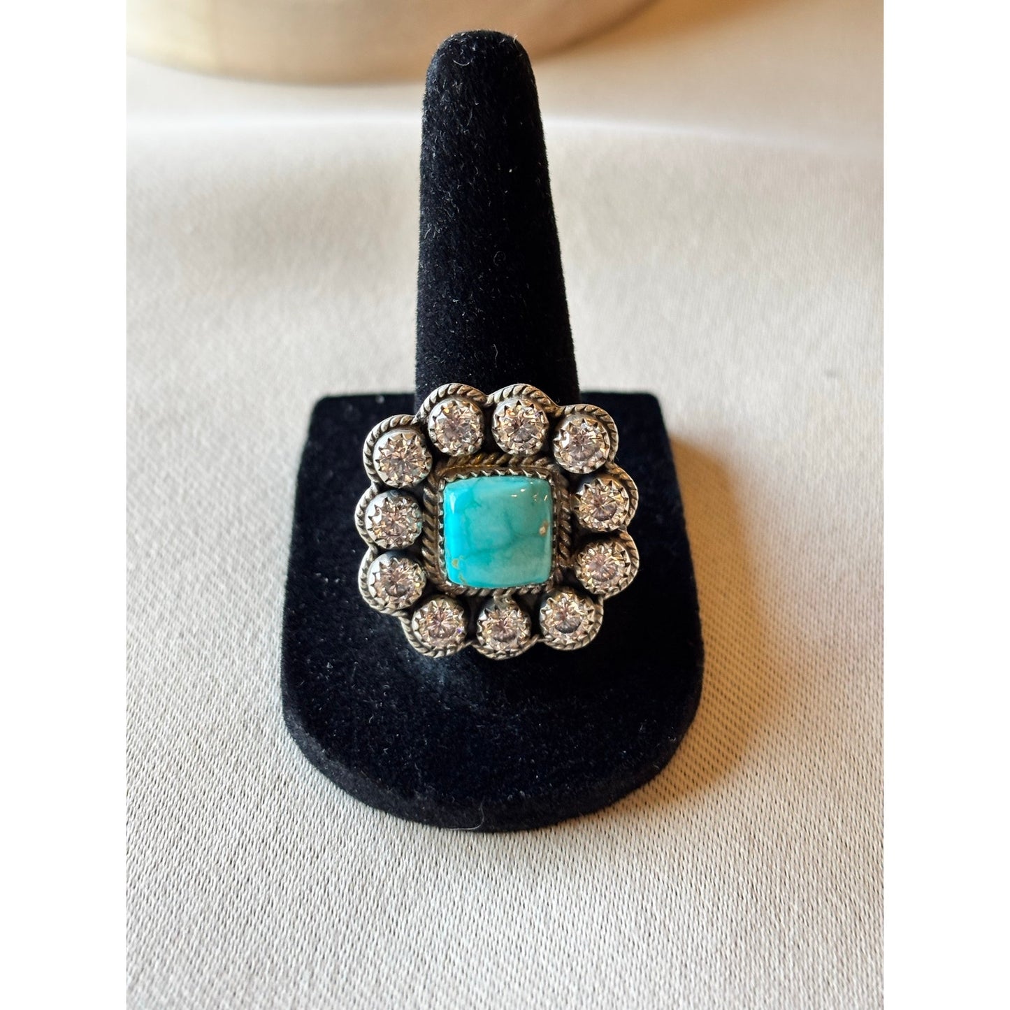 Turquoise and CZ’s in Sterling Silver. Fabulous!