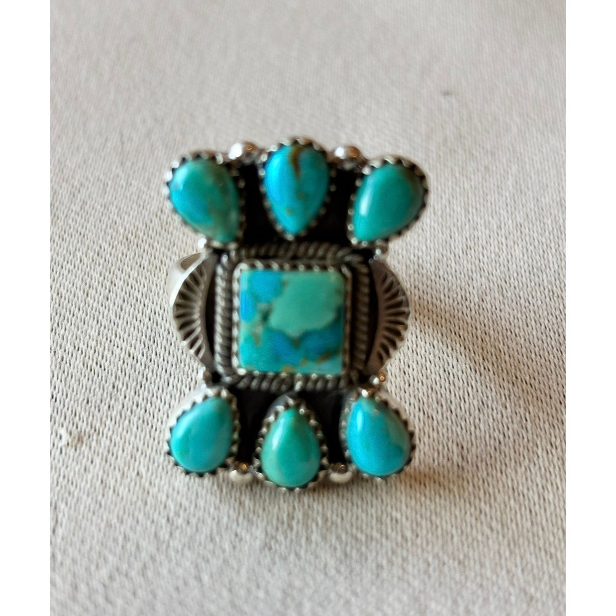Mojave Turquoise Sterling Silver Native-Inspired Ring