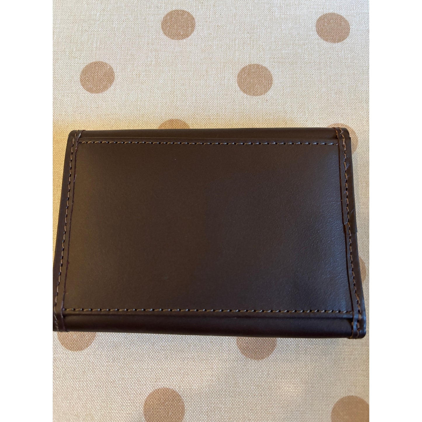 Tooled Leather Cowhide Western Trifold Wallet in Red