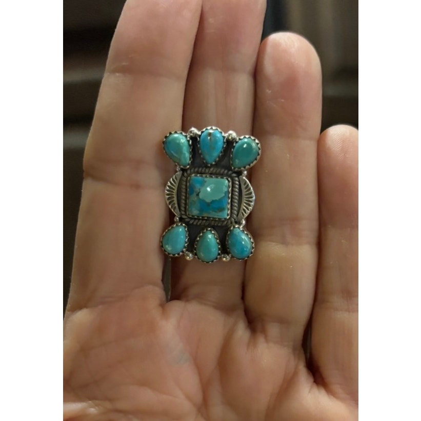 Mojave Turquoise Sterling Silver Native-Inspired Ring