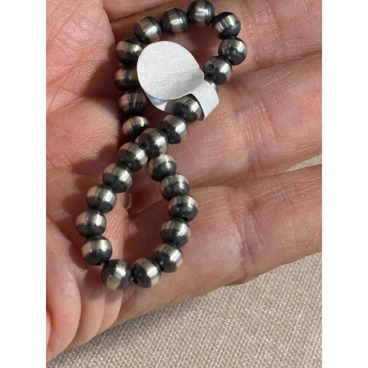 5mm Sterling Silver Pearl Beaded Bracelet – 5 Inch | Western Silver Bracelet
