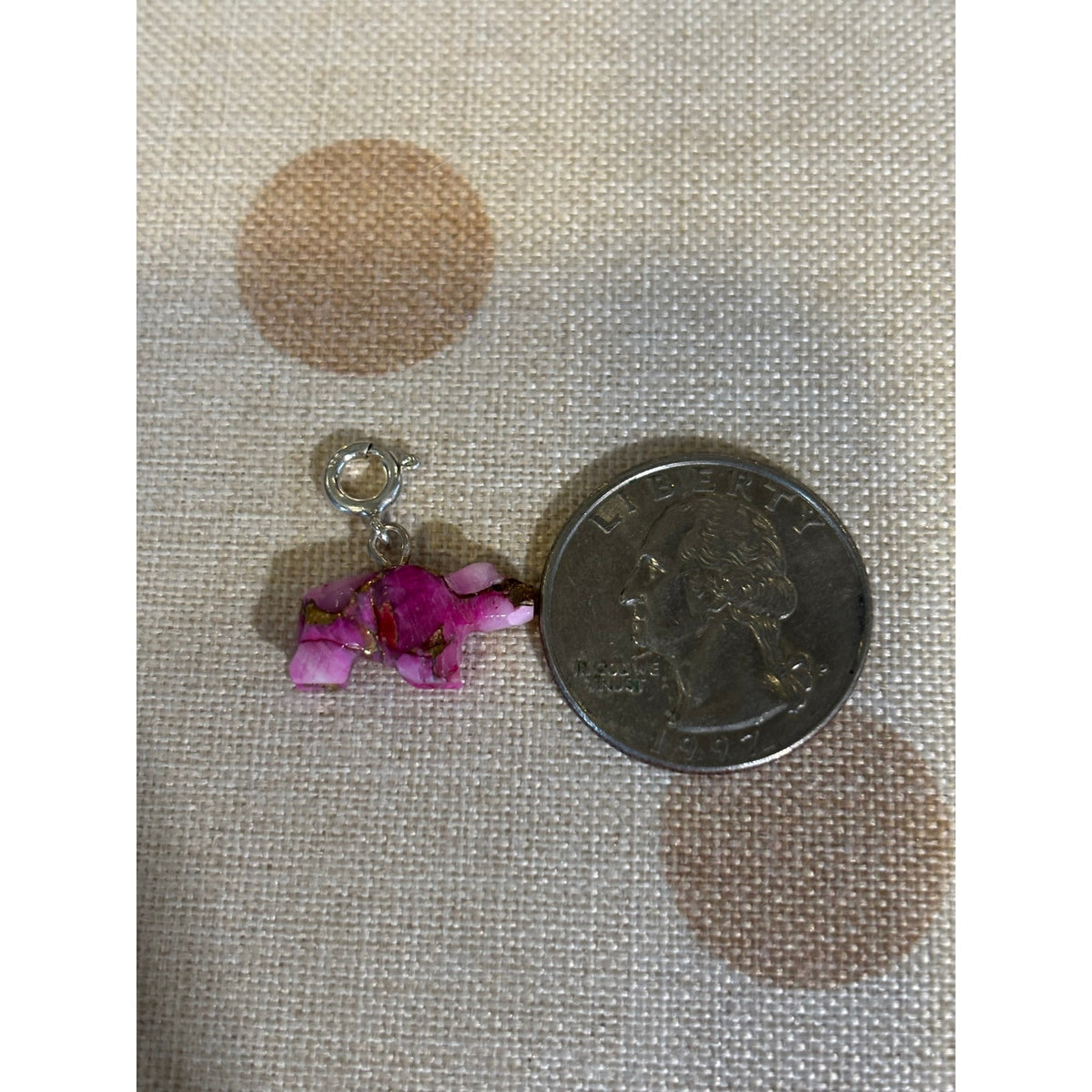 Christopher McCray Hand-Carved Pink Spiny Bear Charm – Southwestern Jewelry