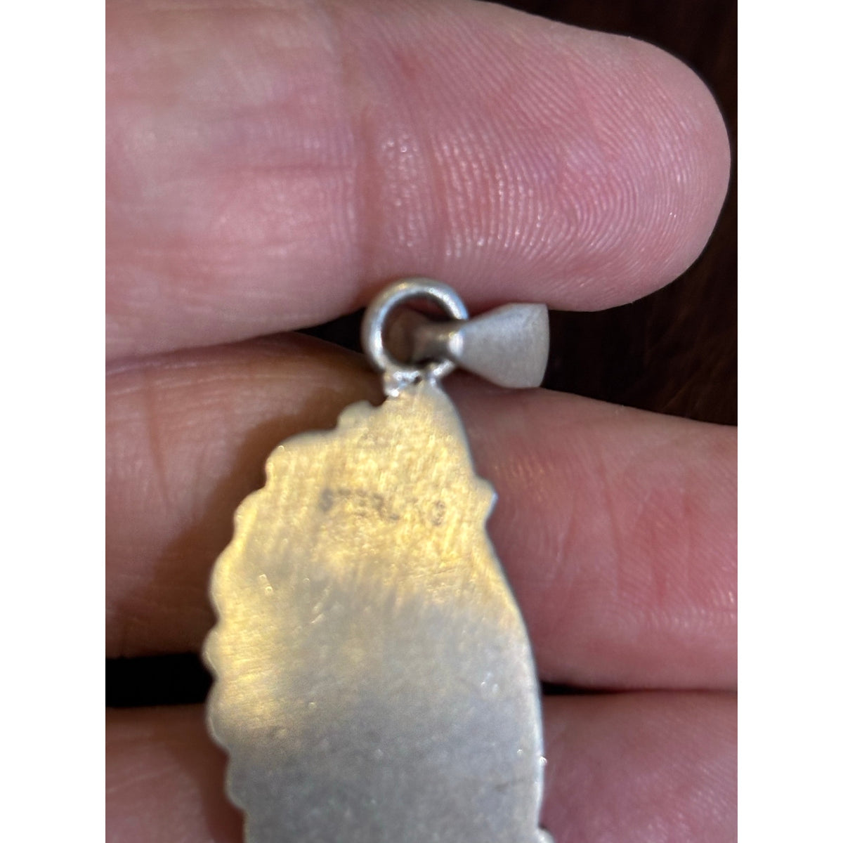 Orange Spiny Oyster & Cubic Zirconia Pendant Sterling Silver
