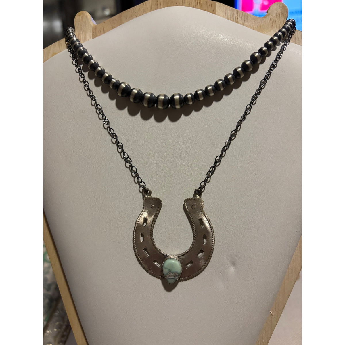 Graduated Sterling Silver Pearl Bead Choker | 14" 3mm–8mm Southwestern