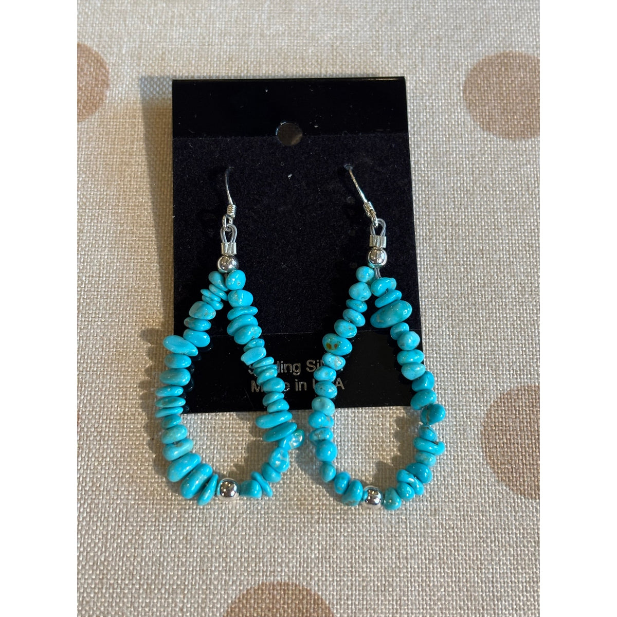 2" Kingman Turquoise Nugget Dangle Earrings – Sterling Silver