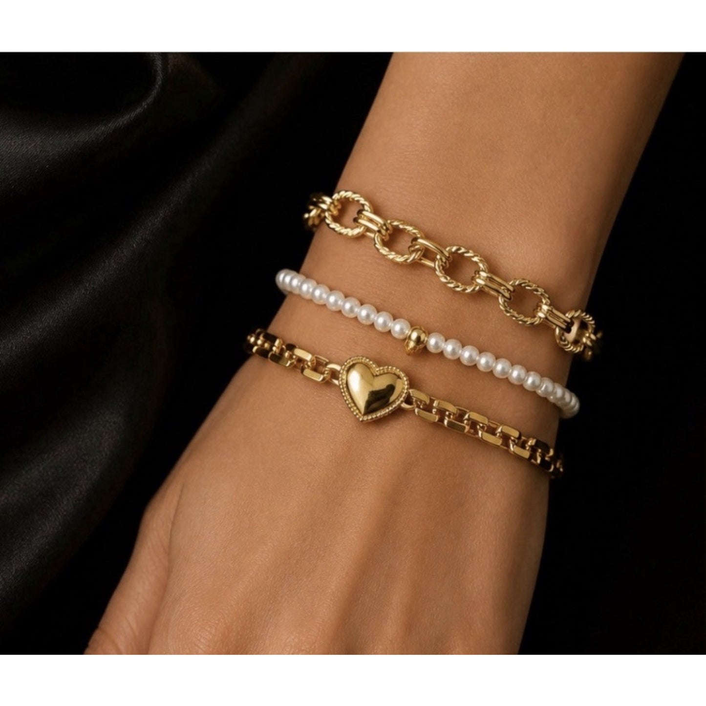 18k Gold Plated Bracelet 20g Love Bracelet Bangle 7.5in