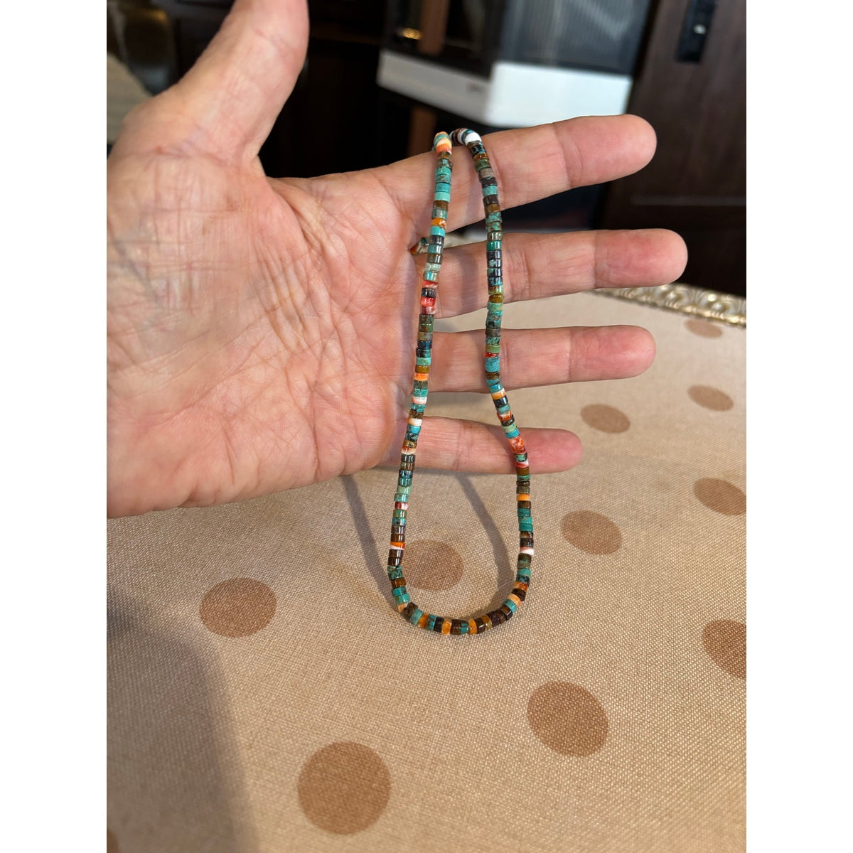 Spiny Oyster & Turquoise 16" Necklace and 2" Earring Set