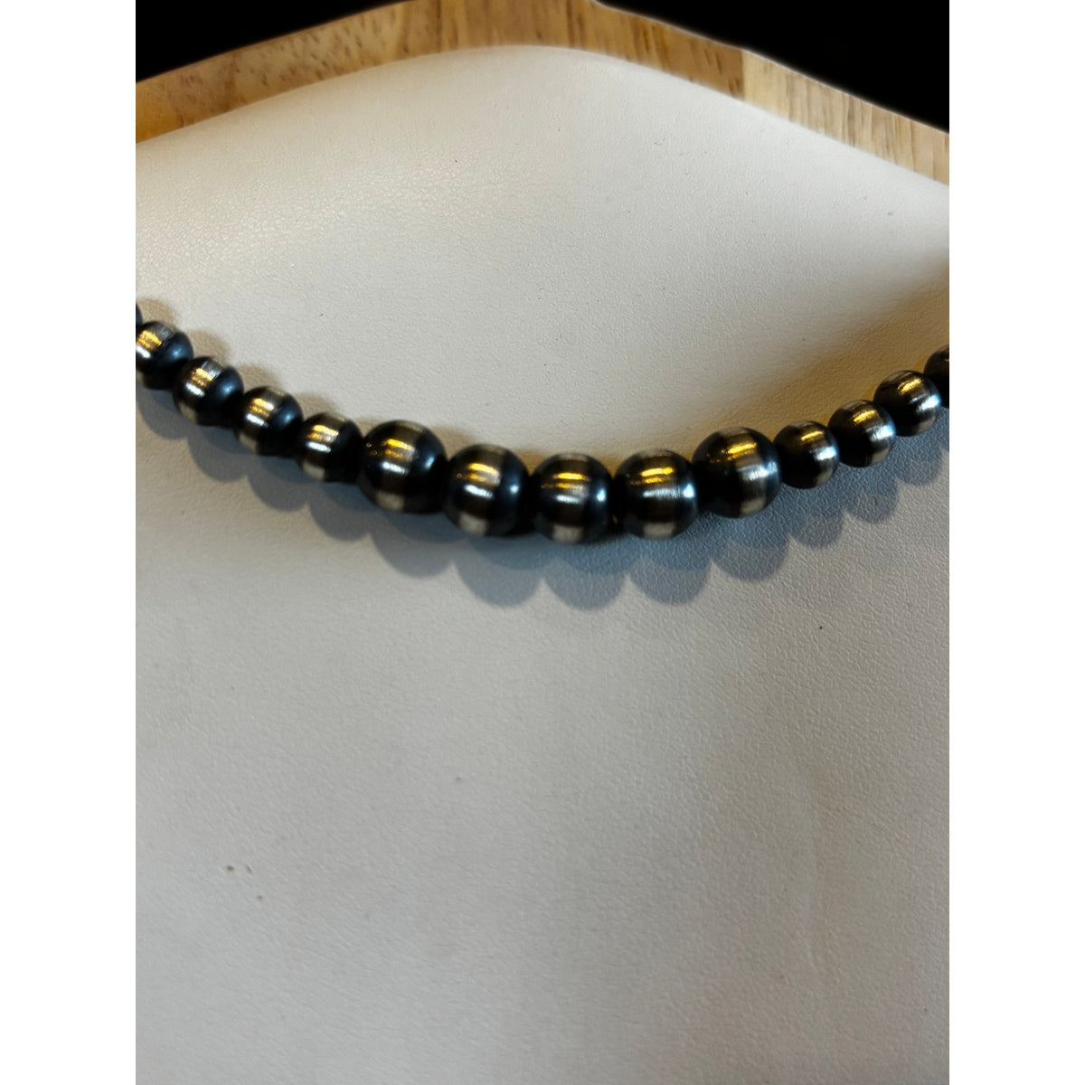Graduated Sterling Silver Pearl Bead Choker | 14" 3mm–8mm Southwestern